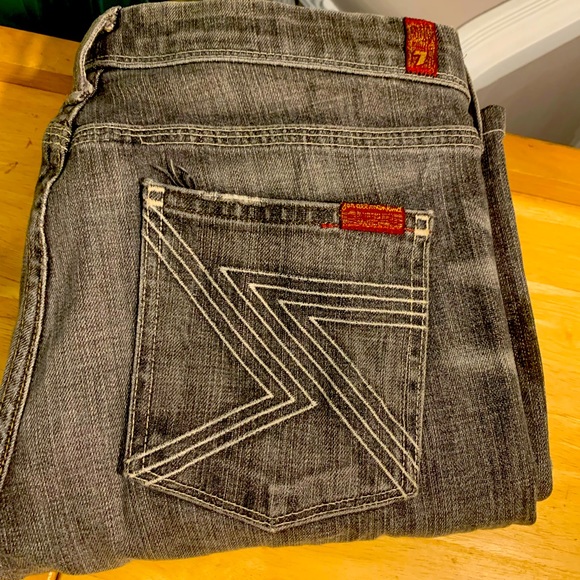 7 for All Mankind jeans Z pocket jeans HTF sz 28 x30-31” - Picture 1 of 8